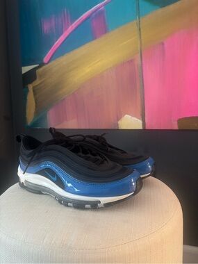 Brand new Nike Men’s Air Max 97 Black and Blue Reflective Sneakers